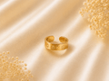 Gold Engraved Band Ring - violinas