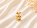 Gold Flower Top Ring - violinas