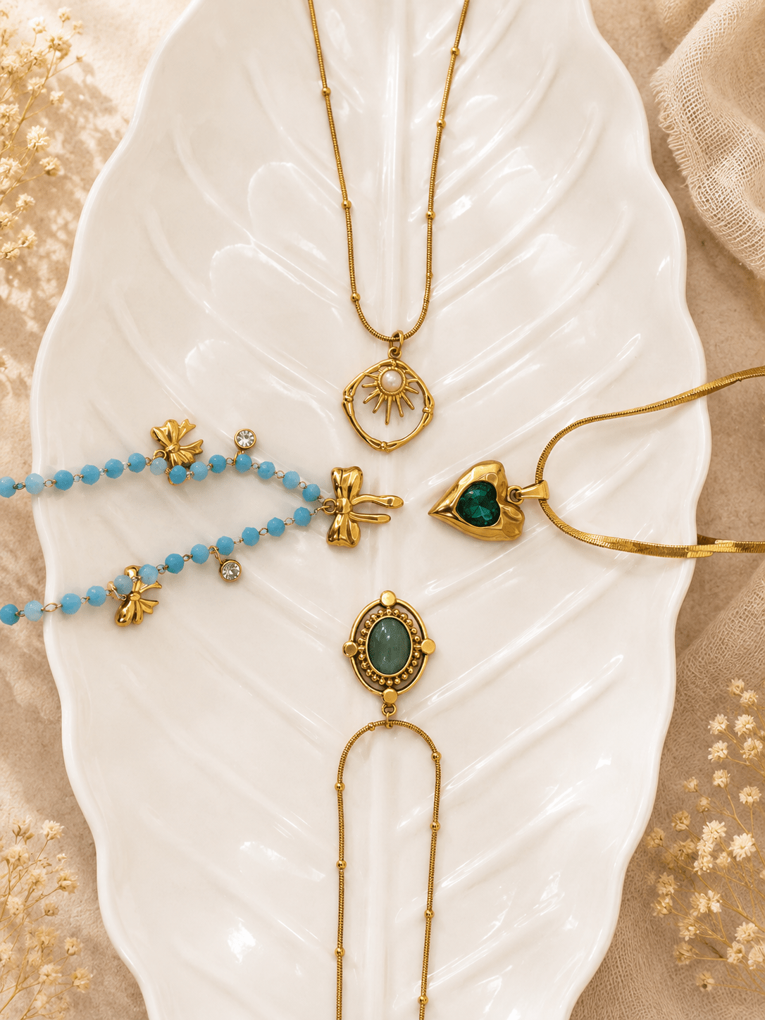 Gold Necklace Quartet Combo Set - violinas